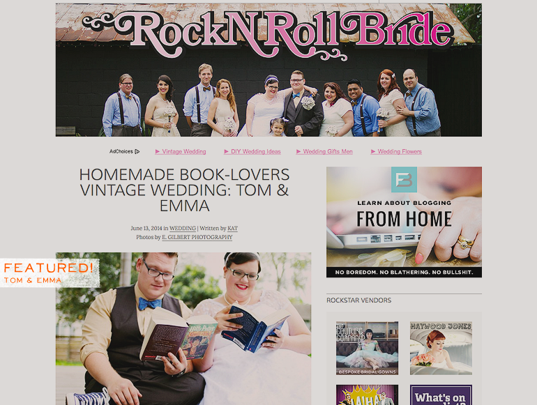 rock n roll bride wedding feature