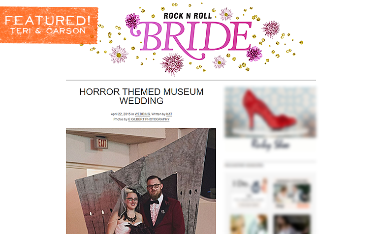 horror themed wedding feature