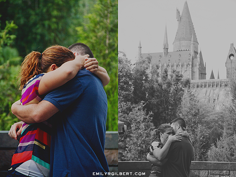 wizarding world of harry potter proposal photographer - hogsmeade and diagon alley engagement photography - emilyrgilbert.com